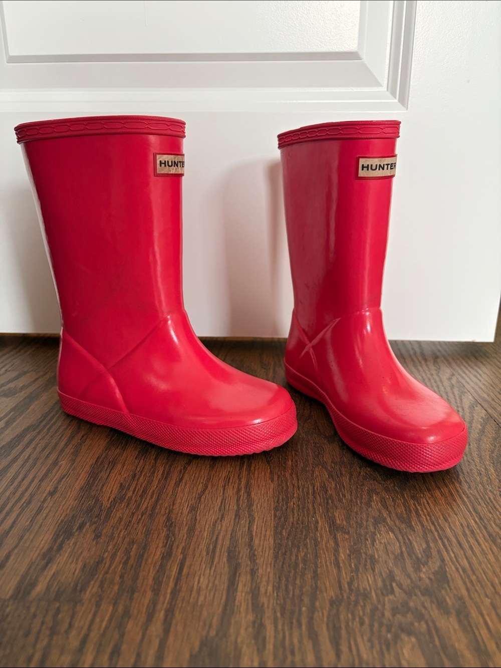 Hunter Kids Red Rain Boots